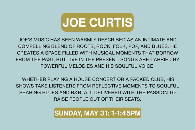 2026 DO MUSIC AT THE CUBE- ARTIST PROFILE WRITEUPS_Joe Curtis